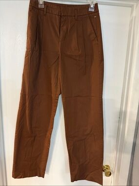 Target Women Straight-Leg Chinos in Chestnut Brown